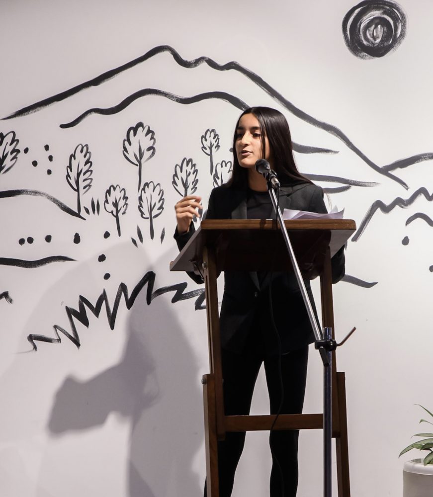 Delivering a speech