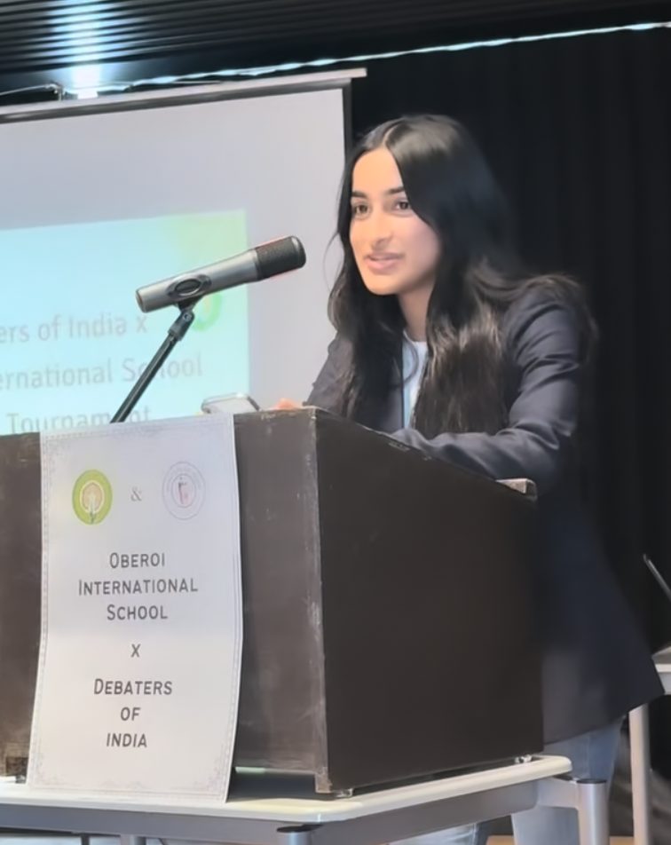 Speaking at the Oberoi x Debaters of India tournament